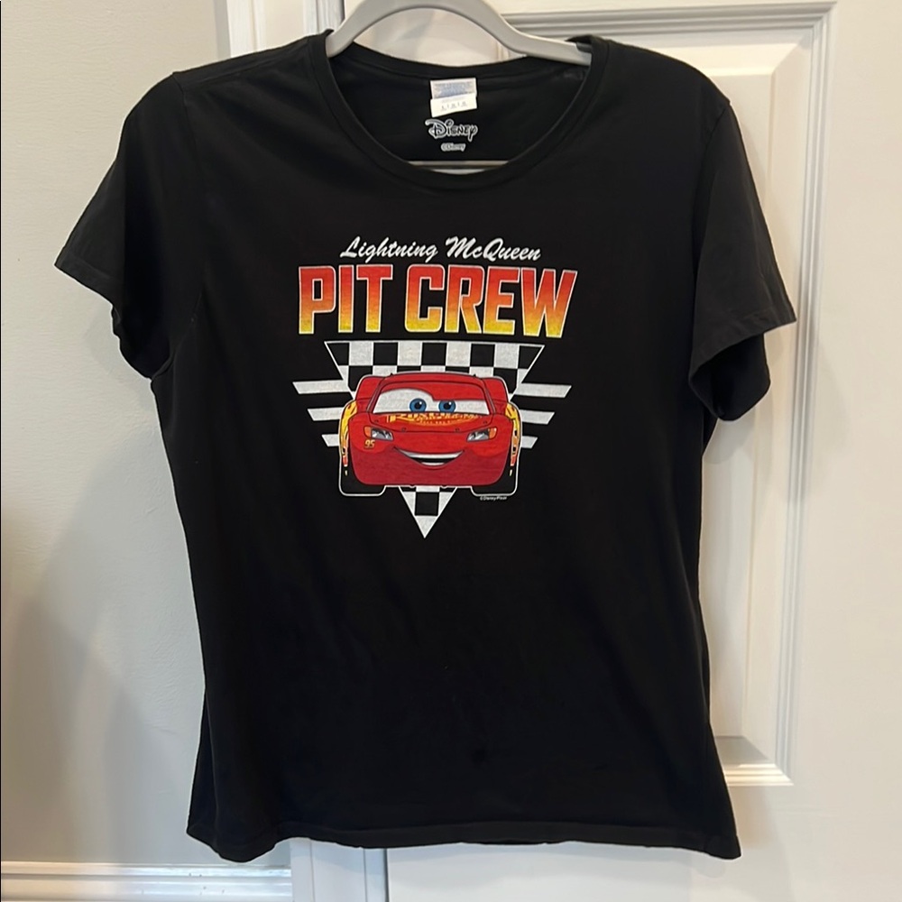 Disney Lightning McQueen Pit Crew Black Tee